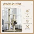 thumbnail image 4 of PawHut 46Inch Scratching Cat Tree Multi Level Activity Center Beige, 4 of 9