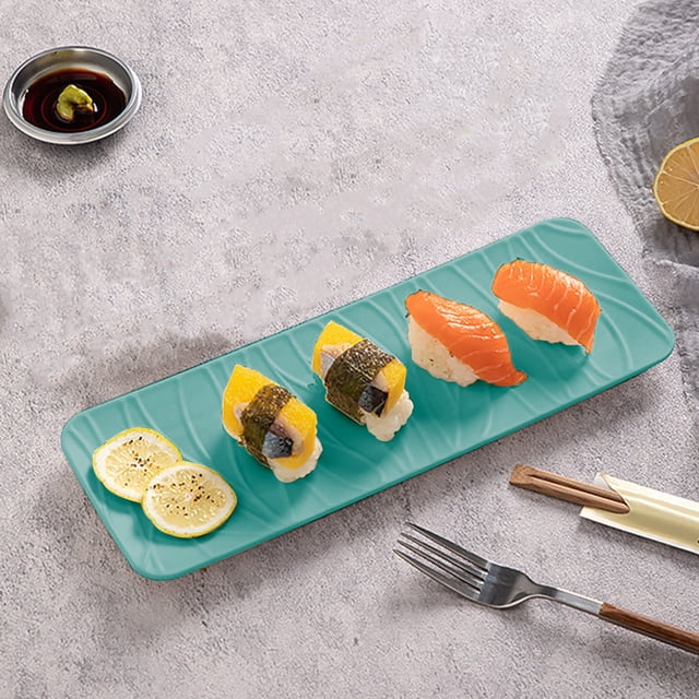 Sushi Dish Long Rectangle Dish And Cake Trays Plastic Platters For Party And Entertaining