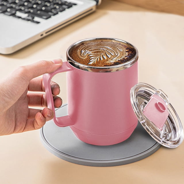 Chmadoxn Kitchen Storage & Organization, Coffee Mug Portable Double Layer Stainless Steel Mug With Lid And Handle Induction Heatable Insulated Coffee Mug For Travel Camping Office Coffee Mug