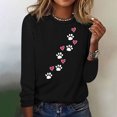 thumbnail image 1 of XZNGL Womens Printed Round Neck Pullover Long Sleeved Casual Womens, 1 of 1