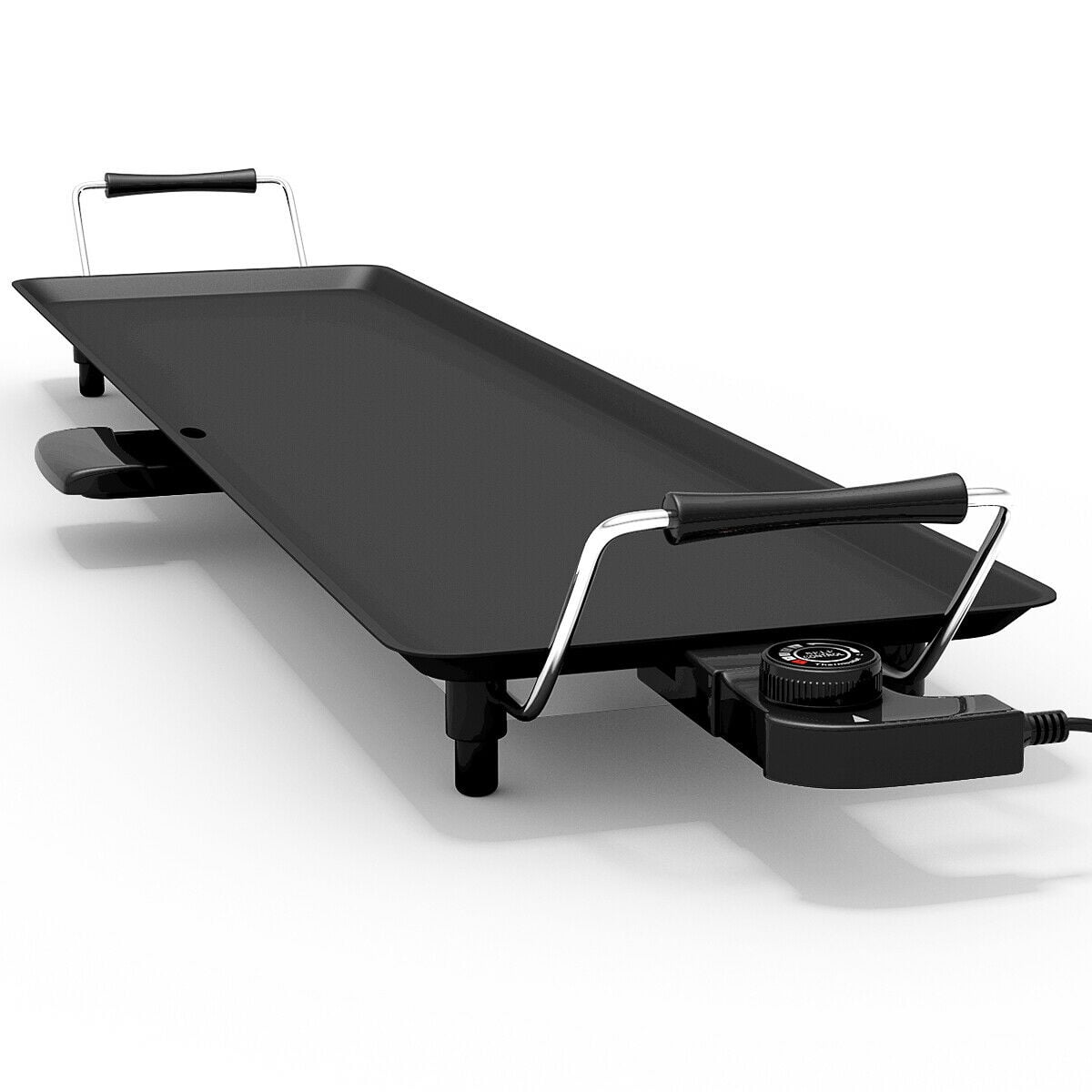 Giantex Large Electric Teppanyaki Table Top Grill Griddle 35'' - Non-Stick, 5 Adjustable Temperature, Portable 2000W