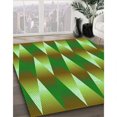 thumbnail image 3 of Ahgly Tapis Rond Lavable en Machine Intérieur Transitionnel Vert, 8 Pieds Rond, 3 of 7