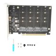 thumbnail image 3 of Adaptateur Double M.2 PCIE, Carte Adaptateur à Opération Stable Structure Ferme pour Ordinateurs PH44, 3 of 8