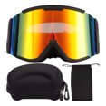 thumbnail image 3 of Skiing Protection Goggles, Ski Goggles Oversized OTG Design Double Layer Lenses Anti Fog  For Snowboarding Black Frame Grey Lens,Black Frame Silver Lens,Black Frame Red Lens,Red, 3 of 8