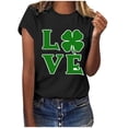 thumbnail image 1 of TopLLC St. Patrick's Day Patricks Day Chemises pour Femmes Hauts de Sarrau St Patricks Day Mode pour Dames St. Imprimé Manches Courtes Col Rond Chemise Femme Décontractée Ample, 1 of 4