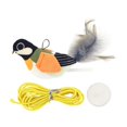 thumbnail image 2 of Tachiuwa Hanging Door Cat Toy Cat Activity Toy Interactive Feather Toy for Training orange, 2 of 9
