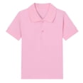 thumbnail image 1 of Annhoo Polos d'Été pour Filles à Manches Courtes, Col Rabattu, Boutons, Coton, Tennis, Uni, Décontracté, Tunique Basique, 2 à 15 Ans, 1 of 3