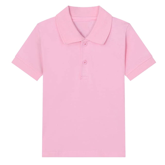 Annhoo Polos d'Été pour Filles à Manches Courtes, Col Rabattu, Boutons, Coton, Tennis, Uni, Décontracté, Tunique Basique, 2 à 15 Ans