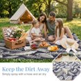 thumbnail image 4 of OPPODREAM Reversible Outdoor Rug 5x7, Waterproof Outdoor Plastic Straw Rug for Patio, Tropical Leaf Spring Camping Rugs for Outside, Deck,, 4 of 8
