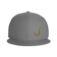 thumbnail image 3 of ZICANCN Alphabet J Pattern Baseball Caps, Trucker Hats for Men And Women, Adjustable Breathable Flat Caps, Gray, 3 of 6