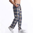 thumbnail image 1 of asjyhkr Mens Pajama Pants Drawstring Elastic Waist Lightweight Lounge Trousers with Pockets, 1 of 5