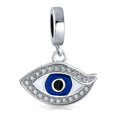 thumbnail image 1 of CHUANK Bling Jewelry Crystal Blue Evil Eye Protection Dangle Charm Bead .925 Sterling Silver, 1 of 4