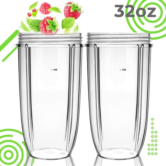 YOPTOP 2Pcs Replacement Parts 32oz Blender Cups Replacement Blender Cups Compatible with NutriBullet 600w and 900w Blender 2 Pack
