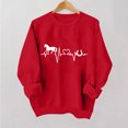 thumbnail image 4 of Penkiiy Chandails en Molleton Cœur d'Amour pour la Saint-Valentin : Chandails en Molleton de Saint-Valentin pour Femmes Décontracté Graphique Adorable Pull à Manches Longues S Rouge, 4 of 4