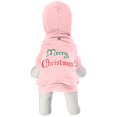 thumbnail image 2 of Merry Christmas Screen Print Pet Hoodies Light Pink Size Sm (10), 2 of 2