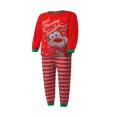 thumbnail image 4 of Family Matching Christmas Pajamas Set Snowman Printing Tops Long Pants Sleepwear, 4 of 10