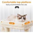 thumbnail image 3 of Cat Tree es Tower Condo with Scratching Post Cat Tower for Indoor Cats Fully Wrapped Sisal Pole Soft Platform Baskets and Dangling Toy Light HCTSW, 3 of 9
