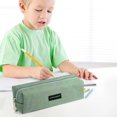 thumbnail image 3 of Boovnll Pencil Pouch, Solid Color Small Canvas Pencil Case Stationery Box Pencil Case Student Male and Female Stationery Bag Large Capacity Pencil Case Storage Box, Pencil Case, 3 of 5