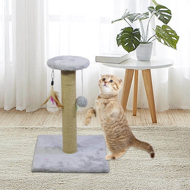 fastboy Poteau à Griffer pour Chat Cadeau Durable pour Chatons Fournitures Carré Gris