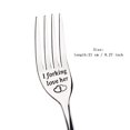 thumbnail image 3 of Oleegame 2PC Stainless Steel Cutlery Set Valentine Gift Tableware Engraved Fork Best Present For Husband Madam Family And Friends Tableware Printing Stainless Steel Fork, 3 of 4