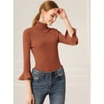 thumbnail image 4 of INSPIRE CHIC Women's Pullover Turtle Neck Slim Knit Sweater Top Yellow L, 4 of 6