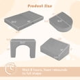 thumbnail image 3 of Gymax Canapé Modulable pour Enfants 8 Pcs avec Housse en Suède Mousse Haute Densité Gris, 3 of 10