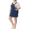 thumbnail image 4 of GRACE & GRANDEUR Robe à Bretelles Décontractée en Denim pour Femme Grande Taille à Bretelles Ajustables 3X Bleu, 4 of 8