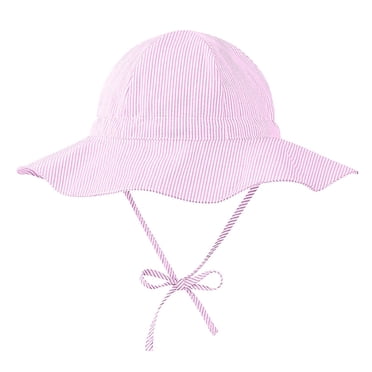 Zanarzt Chapeau de Soleil pour Bébé Garçons Tout-Petits Filles Chapeau de Soleil pour Bébé Fille Été Pliable Chapeaux de Plage Soleil Grand Bord Chapeau Bob pour Tout-Petit Casquette Rose,6-12 Mois