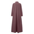thumbnail image 4 of Gspmoly Robes pour Femmes, Robe Décontractée Grande Taille pour Femmes à Col Montant, Couleur Unie, Manches Longues, Hiver Automne, Basique, Maxi Longue Décontractée, Robe Quotidienne de Vacances, Robes Formelles pour Femmes, Offres du Jour, 4 of 6