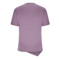 thumbnail image 3 of T-shirt Décontracté pour Femmes à Manches Courtes, Couleur Unie, Col Ras du Cou, Basique, Chandail, 3 of 6