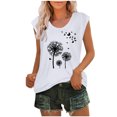thumbnail image 2 of Womens Cap Sleeve Tops Summer Tank Top Casual Basic Tees Shirts Loose Blouses, 2 of 4