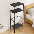 thumbnail image 1 of RKSTN Plast C Coat Rack Coat Rack Freestanding Closet Organizer Hall Tree with 2 Storage Shelves Corner Storage Organizer for Entryway Bedroom, 1 of 5