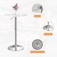 thumbnail image 4 of Giantex Round Bar & Pub Table, Height Adjustable Bistro Table w/Faux Marble Top, 360° Swivel Cocktail Table, 4 of 8