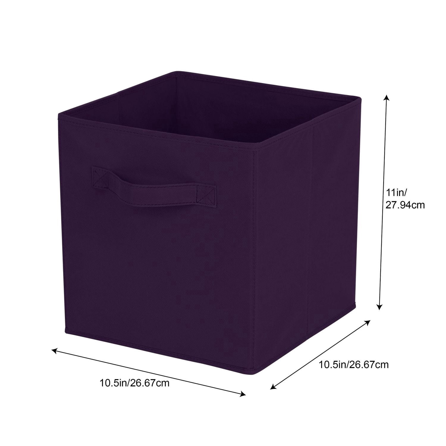 Mainstays panier de rangement en forme de cube,pliable, organisation de la maison, les principaux matériaux sont du tissu non usé et du papier cartonné, parfait pour la crèche, la salle de jeux, etc.