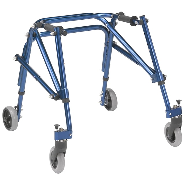 Drive Medical Nimbo Déambulateur Postérieur Roulant Léger en Aluminium, Petit, Bleu