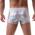 thumbnail image 4 of YUGYXL Mens Cotton Shorts Fashion Shiny Sparkly Rave Outfit Party Shorts with Pockets White L, 4 of 5