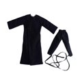 thumbnail image 2 of FashionCha 2 Pieces Miniature Figure Coat Action Figure Clothes Costume Accessory Trench Coat Mid Length Jacket Cloth Material Suitable for Tabletop Gaming Model Dioramas black, 2 of 8