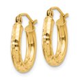 thumbnail image 2 of Boucles d'Oreilles Créoles Rondes en Or Jaune 14k 3mm, 2 of 7