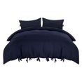 thumbnail image 1 of Unique Bargains 110gsm Brushed Polyester Duvet Cover Set Bedding Set with Bowtie,3-Pieces,, 1 of 9