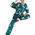thumbnail image 4 of goowrom Pyjama de Noël pour Femmes, Combinaison à Capuche à Motif Imprimé, 4 of 9