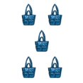 thumbnail image 1 of Baohd Larger Capacity Tote Bag With Big Opening For Easy Access Books Crossbody Bag blue 5Set, 1 of 6