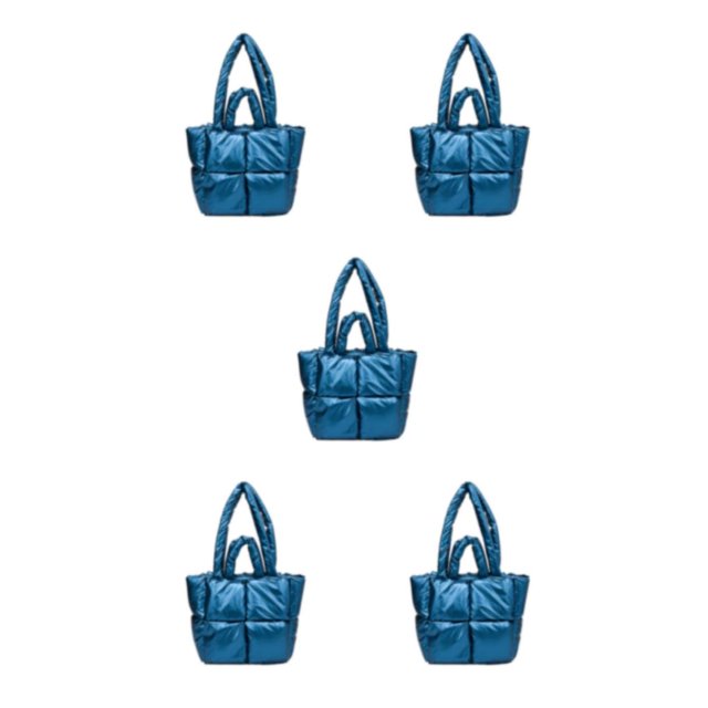 Baohd Larger Capacity Tote Bag With Big Opening For Easy Access Books Crossbody Bag blue 5Set