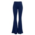 thumbnail image 4 of LSLJS Women's Boho Hippie High Waist Wide Leg Long Flared Bell Bottom Pants, 4 of 6