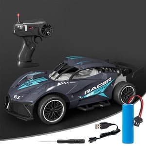 WLOELOEW Blue Voiture de télécommande pour enfants course haute vitesse Drift Rc Voitures Jouet avec apparence cool, Jouets d'extérieur pour enfants pour garçons filles Cadeaux d'anniversaire