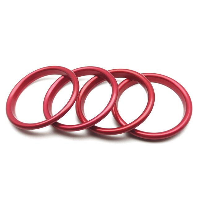 VONKY 4 Pieces Air Condition Ring Vent Outlet Decorative Instrument Desk Trim Decoration Automobile Replacement for A3