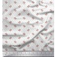 thumbnail image 1 of Soimoi Tissu en Viscose Chiffon Feuilles & Roses Imprimé Floral 1 Yard 42 Pouces de Large, 1 of 3