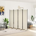 thumbnail image 2 of Outsunny Room Divider, 5.6FT Folding Privacy Screen, Cream White, 2 of 10