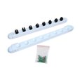 thumbnail image 3 of Guardoinrt Pool Cue Rack Wooden Wall Mounted White for Billiard Room Players Community Center White Length 48 cm, 3 of 6