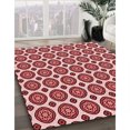 thumbnail image 3 of Ahgly Tapis Rond Lavable en Machine Intérieur Transitionnel Rouge Canneberge, 5 Pieds Rond, 3 of 7