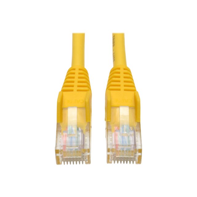 Eaton Tripp Lite Series UTP (RJ45 CAT 5e (m) Cat5e 350 MHz Snagless Molded () Ethernet Cable M/M), PoE - Yellow, 1 ft. (0.31 M) - Câble de Raccordement - RJ-45 à RJ-45 (M) - 1 ft - UTP - - Moulé, Sans Accrochage, Toronné - Jaune